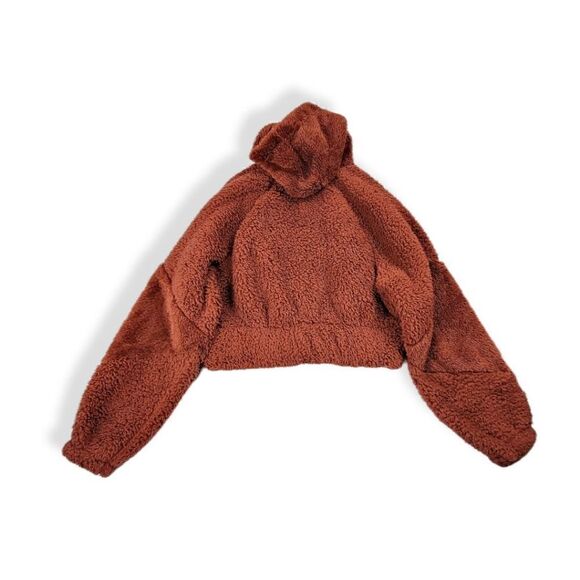Arizona Faux Fur Hooded Cropped sweatshirt XS-Junior - Picture 2 of 5